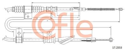 Cable Pull, parking brake COFLE 92.17.2553