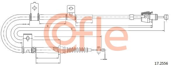 COFLE 92.17.2556 Cable Pull, parking brake