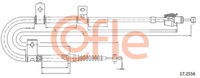 Cable Pull, parking brake COFLE 92.17.2556