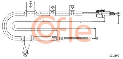 Cable Pull, parking brake COFLE 92.17.2560