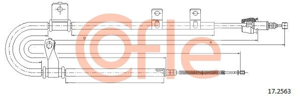 COFLE 92.17.2563 Cable Pull, parking brake