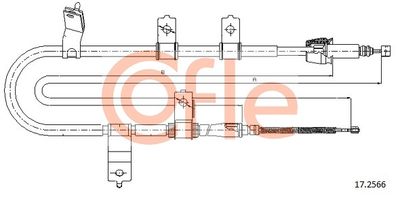 Cable Pull, parking brake COFLE 92.17.2566