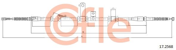COFLE 92.17.2568 Cable Pull, parking brake