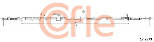 COFLE 92.17.2573 Cable Pull, parking brake