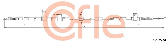 COFLE 92.17.2574 Cable Pull, parking brake