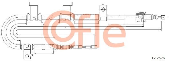 COFLE 92.17.2576 Cable Pull, parking brake