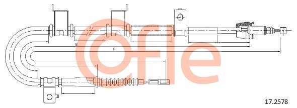 COFLE 92.17.2578 Cable Pull, parking brake