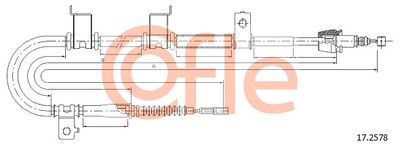 Cable Pull, parking brake COFLE 92.17.2578