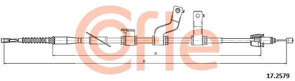 COFLE 92.17.2579 Cable Pull, parking brake