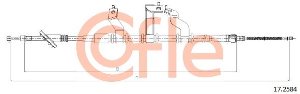 COFLE 92.17.2584 Cable Pull, parking brake