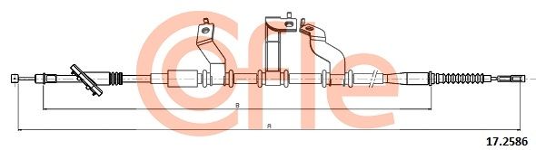 COFLE 92.17.2586 Cable Pull, parking brake