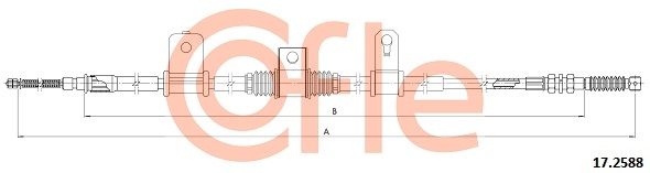COFLE 92.17.2588 Cable Pull, parking brake