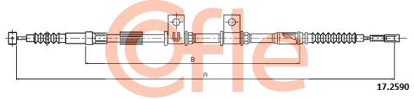 COFLE 92.17.2590 Cable Pull, parking brake
