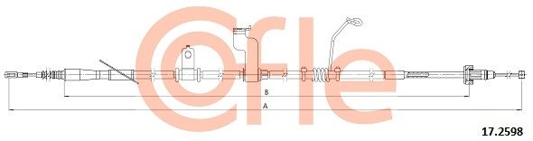 COFLE 92.17.2598 Cable Pull, parking brake