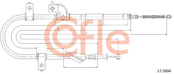 COFLE 92.17.2604 Cable Pull, parking brake