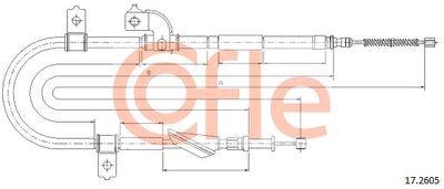 Cable Pull, parking brake COFLE 92.17.2605
