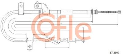 Cable Pull, parking brake COFLE 92.17.2607