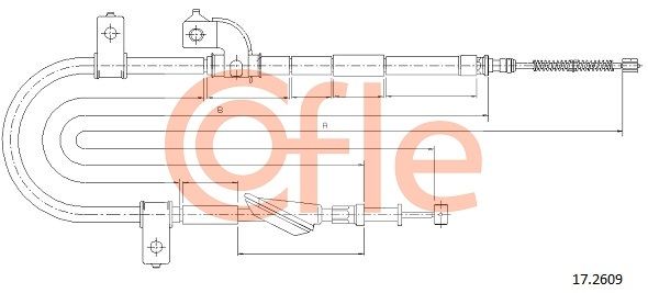 COFLE 92.17.2609 Cable Pull, parking brake