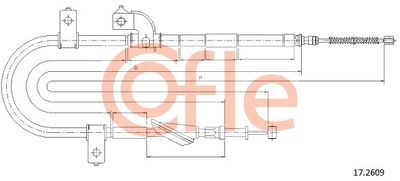 Cable Pull, parking brake COFLE 92.17.2609