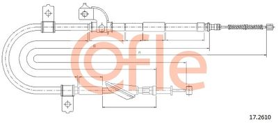 Cable Pull, parking brake COFLE 92.17.2610
