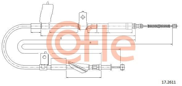 COFLE 92.17.2611 Cable Pull, parking brake