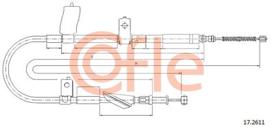 Cable Pull, parking brake COFLE 92.17.2611