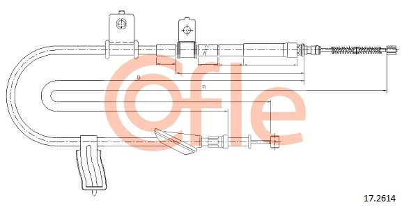 COFLE 92.17.2614 Cable Pull, parking brake