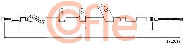 COFLE 92.17.2617 Cable Pull, parking brake