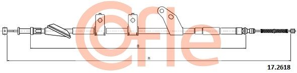 COFLE 92.17.2618 Cable Pull, parking brake