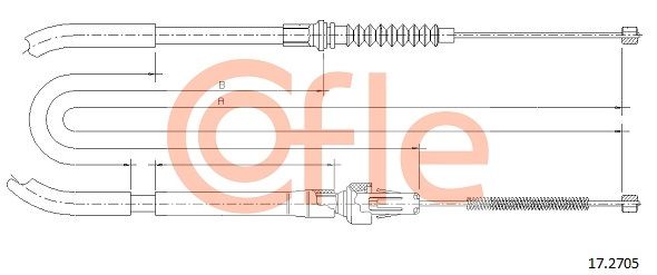 COFLE 92.17.2705 Cable Pull, parking brake