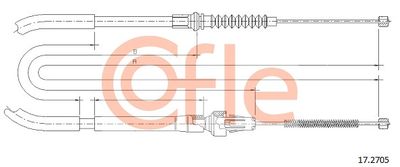 Cable Pull, parking brake COFLE 92.17.2705