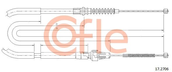 COFLE 92.17.2706 Cable Pull, parking brake