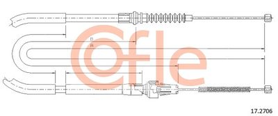 Cable Pull, parking brake COFLE 92.17.2706