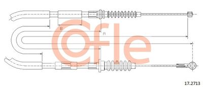 Cable Pull, parking brake COFLE 92.17.2713