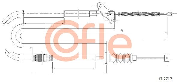 COFLE 92.17.2717 Cable Pull, parking brake