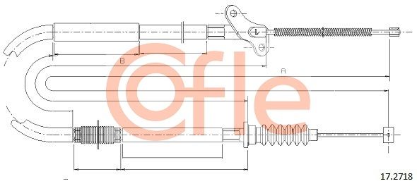 COFLE 92.17.2718 Cable Pull, parking brake