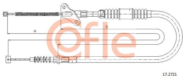 COFLE 92.17.2721 Cable Pull, parking brake