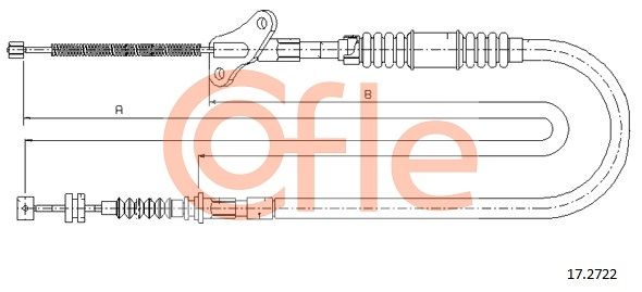 COFLE 92.17.2722 Cable Pull, parking brake