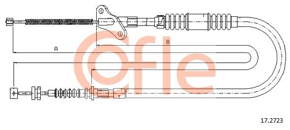COFLE 92.17.2723 Cable Pull, parking brake