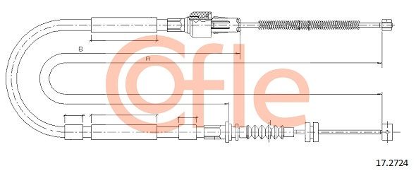 COFLE 92.17.2724 Cable Pull, parking brake