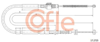 Cable Pull, parking brake COFLE 92.17.2725