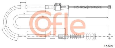Cable Pull, parking brake COFLE 92.17.2726