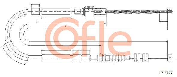 COFLE 92.17.2727 Cable Pull, parking brake