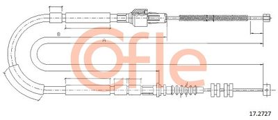 Cable Pull, parking brake COFLE 92.17.2727