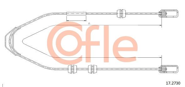 COFLE 92.17.2730 Cable Pull, parking brake