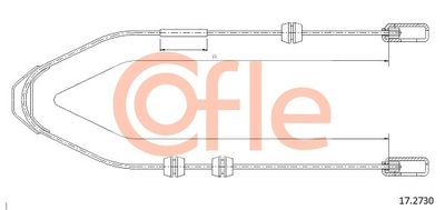 Cable Pull, parking brake COFLE 92.17.2730
