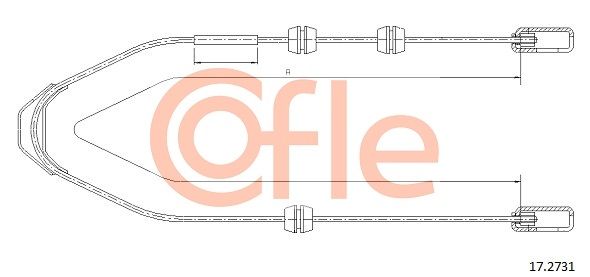 COFLE 92.17.2731 Cable Pull, parking brake