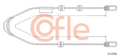 Cable Pull, parking brake COFLE 92.17.2731