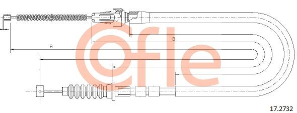 COFLE 92.17.2732 Cable Pull, parking brake