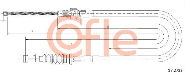 COFLE 92.17.2733 Cable Pull, parking brake
